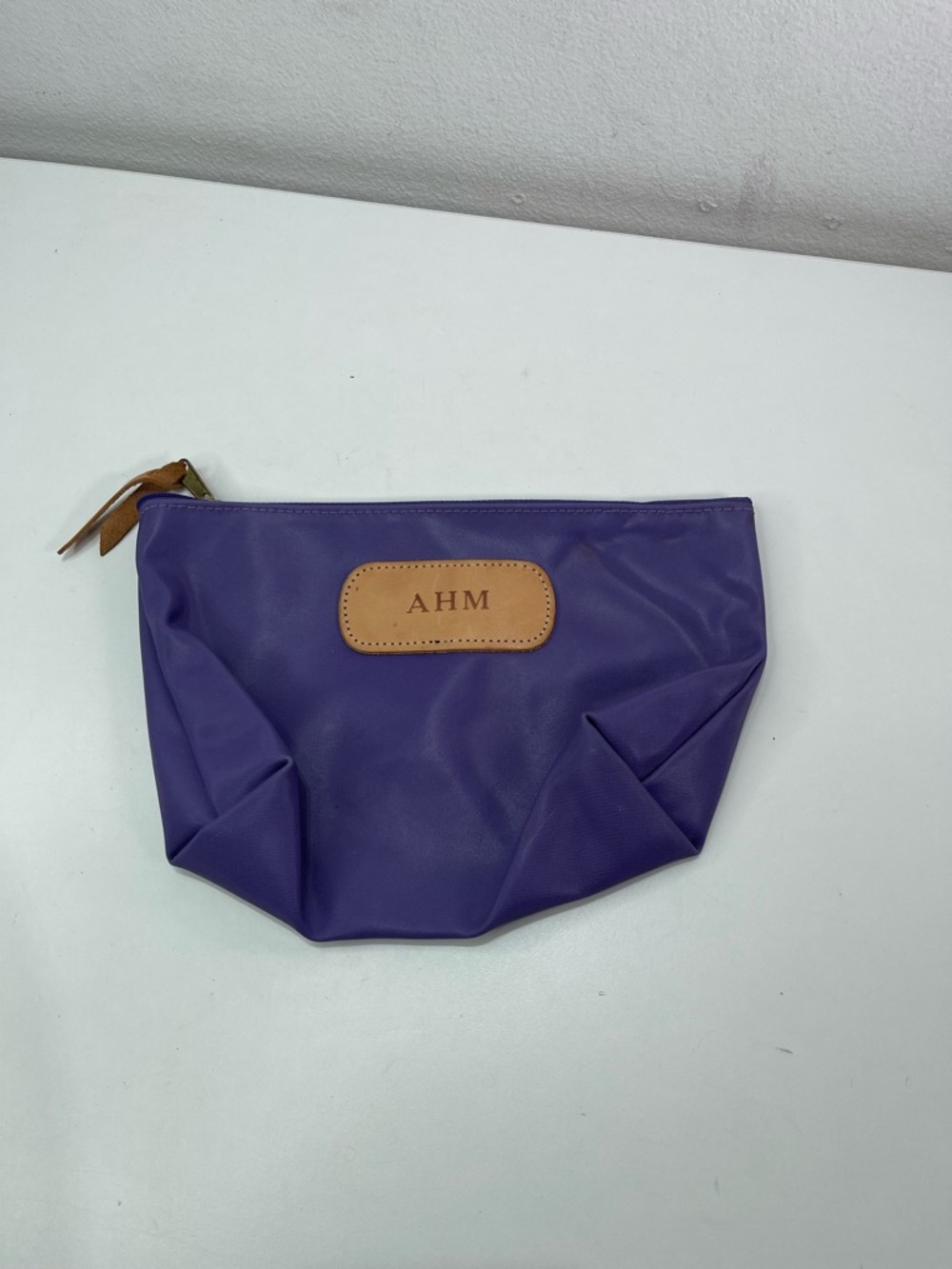 JON HART Design Purple "GRANDE" Cosmetic Bag Toiletry Purse Pouch Zip Bag School